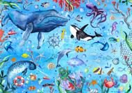 Puzzle Mély kék tenger és az tengeri élőlények 