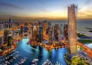 Puzzle Dubai Marina om natten
