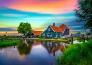 Puzzle Farmház a vízparton Hollandiában