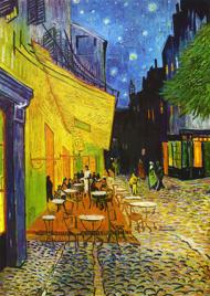 Puzzle Vincent van Gogh: Terasa kaviarne v noci