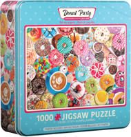 Puzzle Kovová krabička - Donut Party