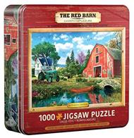 Puzzle Kovová krabička - Červená stodola