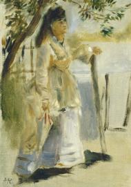 Puzzle Auguste Renoir: Vrouw bij een hek