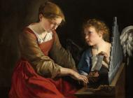 Puzzle Gentileschi i Giovanni Lanfranco: Święta Cecylia i anioł