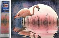 Puzzle Pictura cu diamant: Flamingo 30x40cm