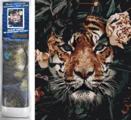 Puzzle Dijamantna slika: Skriveni tigar 30x40cm