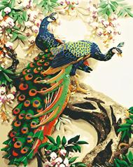 Puzzle Diamant painting: The noble peacock 30x40cm