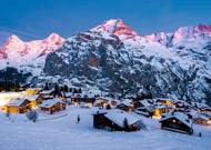 Puzzle Krásné hory: Berner Oberland, Murren ve Švýcarsku