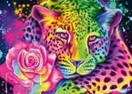 Puzzle Sheena Pike: Szivárványszínű leopárd - Világító 