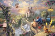 Puzzle Thomas Kinkade: Disney: Beauty and the Beast Falling in Love