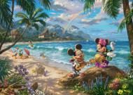 Puzzle Thomas Kinkade : Disney : Minnie et Mickey à Hawaï