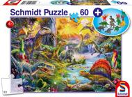 Puzzle Dinozaury 60 + zestaw figurek