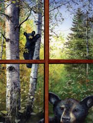 Puzzle Nem bírom a látványt - Medvék az erdőben 