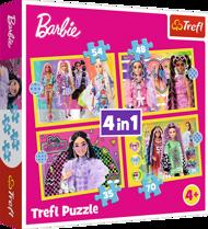 Puzzle 4v1 Gelukkige wereld van Barbie