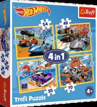Puzzle 4v1-Hot-Wheels-Fahrzeuge