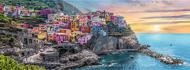 Puzzle Vernazza at sunset, Italy panorama