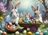 Puzzle Veľkonočné zajačiky