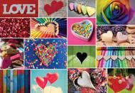 Puzzle Koláž - Láska vo farbách