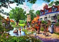 Puzzle Steve Crisp: Dedina v lete 1000