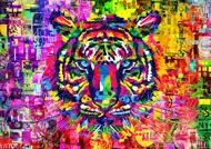 Puzzle Farebný tiger