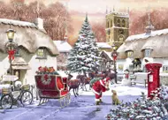 Puzzle Santa na dedine