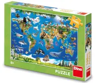 Puzzle Mapa zvierat