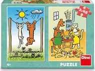 Puzzle Psík s mačičkou 2x48 image 4