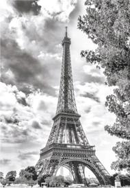 Puzzle Čierna a biela Eiffelova veža, Francúzsko