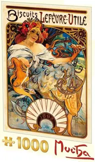 Puzzle Alfons Mucha: Oplátky Lefévre