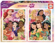 Puzzle 2x500 Disney princezny