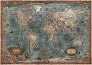 Puzzle Poškodený obal Starožitná mapa sveta 8000