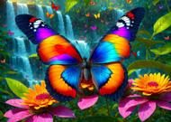 Puzzle Schmetterling im Wald