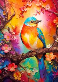 Puzzle Colorful Birdie