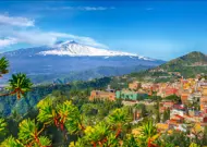 Puzzle Sopka Etna a Taormina, Sicília, Taliansko