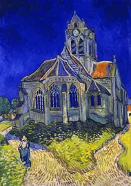 Puzzle Vincent van Gogh: Kostol v Auvers-sur-Oise