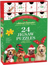 Puzzle Adventný kalendár Vianočné labky