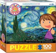 Puzzle Vincent van Gogh: Hviezdna noc