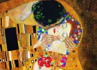 Puzzle Gustav Klimt: Bozk - detail
