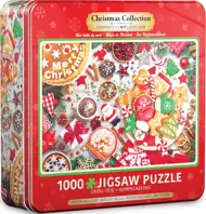 Puzzle Kovová krabička: vianočný stôl