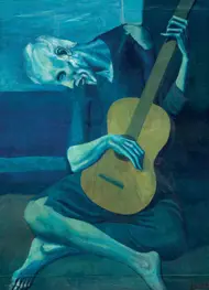 Puzzle Pablo Picasso: Starý gitarista