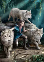 Puzzle Anne Stokes: Sila troch vlkov