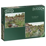 Puzzle 2x1000 Život na dedine