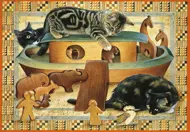 Puzzle Mačiatka hrajúce sa v Noemovej arche