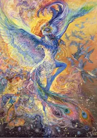 Puzzle Poškodený obal Josephine Wall: Modrý vták