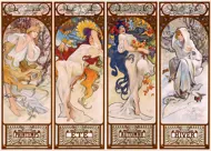 Puzzle Alphonse Mucha: Four Seasons
