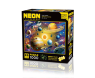 Puzzle Neon in het zonnestelsel