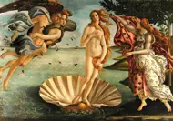 Puzzle Botticelli: Zrodenie Venuše