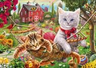 Puzzle Pisici la fermă