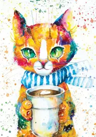 Puzzle Chat coloré