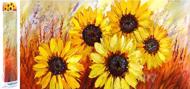 Puzzle Diamant painting: Beautiful sunflowers 80x40 cm